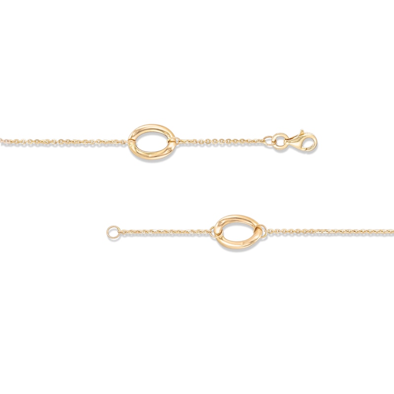 Main Image 3 of Reaura Oval Link Station Chain Bracelet in Repurposed 14K Gold - 7.5"
