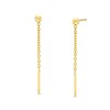 Thumbnail Image 1 of Reaura Bar and Chain Dangle Drop Earrings in Repurposed 10K Gold