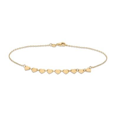 Reaura Linked Heart Bracelet in Repurposed 14K Gold - 7.5"