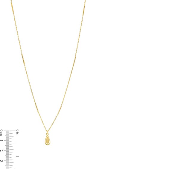 Reaura Polished Teardrop Pendant in Repurposed 10K Gold