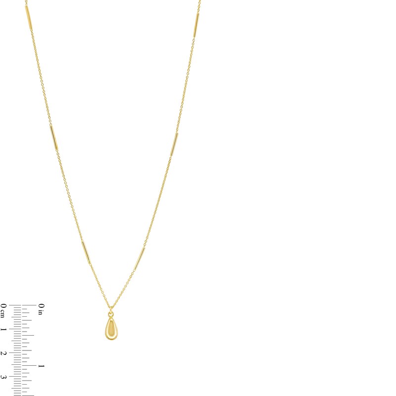 Reaura Polished Teardrop Pendant in Repurposed 10K Gold