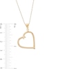 Thumbnail Image 4 of Reaura Tilted Tube Open Heart Pendant in Repurposed 14K Gold