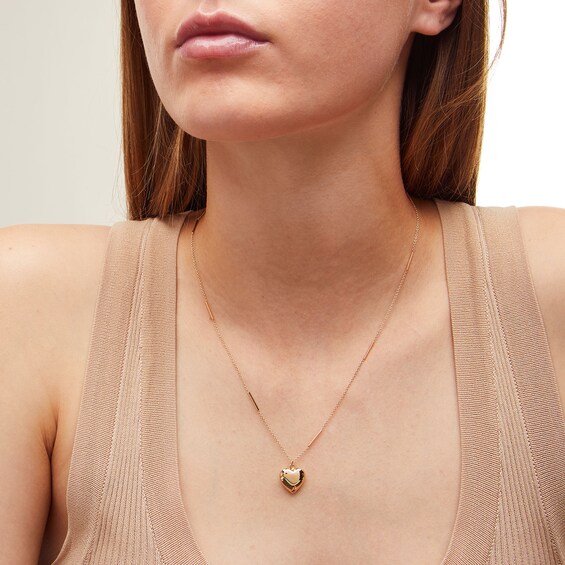 Reaura Puff Heart Pendant in Repurposed 10K Gold