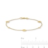Thumbnail Image 4 of Reaura Clover Cutout Station Bracelet in Repurposed 10K Gold - 7.5"