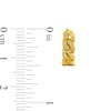 Thumbnail Image 3 of 12.2mm Curb Chain Link Huggie Hoop Earrings in Semi-Solid 10K Gold
