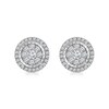 Thumbnail Image 2 of 0.95 CT. T.W. Multi-Diamond Frame Stud Earrings in 10K White Gold