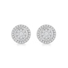 Thumbnail Image 2 of 0.45 CT. T.W. Multi-Diamond Frame Stud Earrings in 10K White Gold
