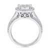 Thumbnail Image 3 of 0.95 CT. T.W. Multi-Diamond Frame Triple Row Engagement Ring in 10K White Gold