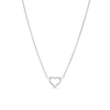 Thumbnail Image 1 of Vera Wang Love Collection Heart Outline Necklace in Sterling Silver - 16"