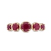 Thumbnail Image 4 of Certified Ruby Graduated Five Stone Ring in 10K Gold