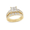 2.00 CT. T.W. Quad Princess-Cut Diamond Channel Shank Bridal Set in 14K Gold