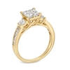2.00 CT. T.W. Quad Princess-Cut Diamond Channel Shank Bridal Set in 14K Gold