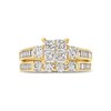 2.00 CT. T.W. Quad Princess-Cut Diamond Channel Shank Bridal Set in 14K Gold