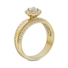 Thumbnail Image 3 of Canadian Certified Centre Diamond 1.00 CT. T.W. Frame Triple Row Engagement Ring in 10K Gold (I/I1)