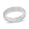 Thumbnail Image 1 of 6.0mm Stepped Edge Engravable Wedding Band in Tungsten