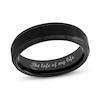 Thumbnail Image 1 of 6.0mm Stepped Edge Engravable Wedding Band in Tungsten with Black Ion Plate