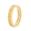 Thumbnail Image 4 of 5.0mm Bevelled Edge Engravable Wedding Band in Tungsten with Yellow Ion Plate