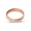 Thumbnail Image 1 of 5.0mm Bevelled Edge Engravable Wedding Band in Tungsten with Rose Ion Plate
