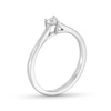 Thumbnail Image 3 of 0.20 CT. Heart-Shaped Certified Lab-Grown Diamond Solitaire Promise Ring in 10K White Gold (F/SI2)