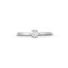Thumbnail Image 4 of 0.20 CT. Oval Certified Lab-Grown Diamond Solitaire Promise Ring in 10K White Gold (F/SI2)