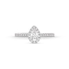 Thumbnail Image 4 of 0.50 CT. T.W. Pear-Shaped Certified Lab-Grown Diamond Frame Promise Ring in 10K White Gold (F/SI2)
