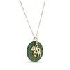 Thumbnail Image 2 of 20.0mm Jade Ox Chinese Zodiac Disc Pendant in 14K Gold