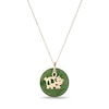 Thumbnail Image 1 of 20.0mm Jade Pig Chinese Zodiac Disc Pendant in 14K Gold