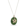 Thumbnail Image 2 of 20.0mm Jade Pig Chinese Zodiac Disc Pendant in 14K Gold