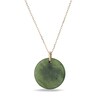Thumbnail Image 3 of 20.0mm Jade Pig Chinese Zodiac Disc Pendant in 14K Gold