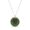 Thumbnail Image 3 of 20.0mm Jade Rooster Chinese Zodiac Disc Pendant in 14K Gold
