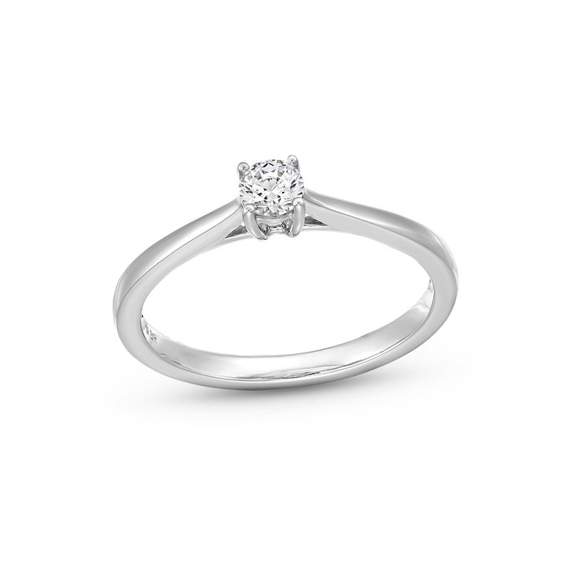Main Image 1 of 0.20 CT. Certified Lab-Grown Diamond Solitaire Promise Ring in 10K White Gold (F/SI2)