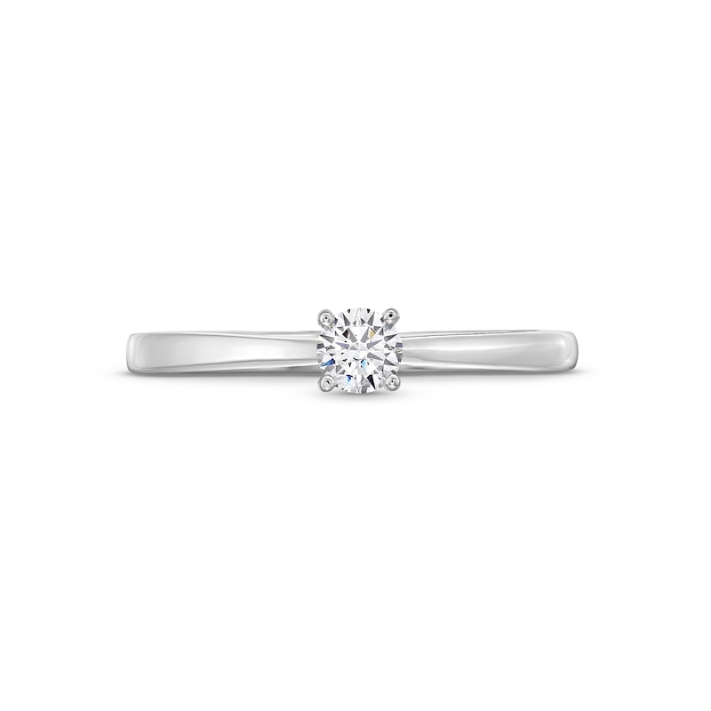 Main Image 4 of 0.20 CT. Certified Lab-Grown Diamond Solitaire Promise Ring in 10K White Gold (F/SI2)