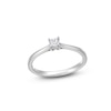 Thumbnail Image 1 of 0.20 CT. Princess-Cut Certified Lab-Grown Diamond Solitaire Promise Ring in 10K White Gold (F/SI2)