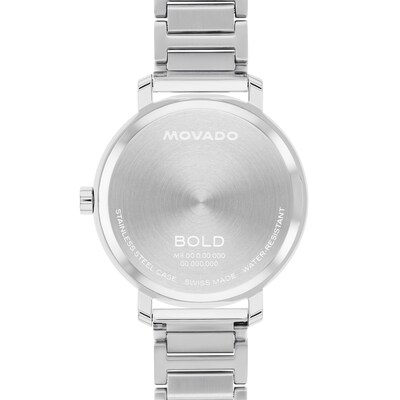 Ladies’ Movado Bold® Evolution 2.0 Crystal Accent Watch with Textured Silver-Tone Dial (Model: 3601217)