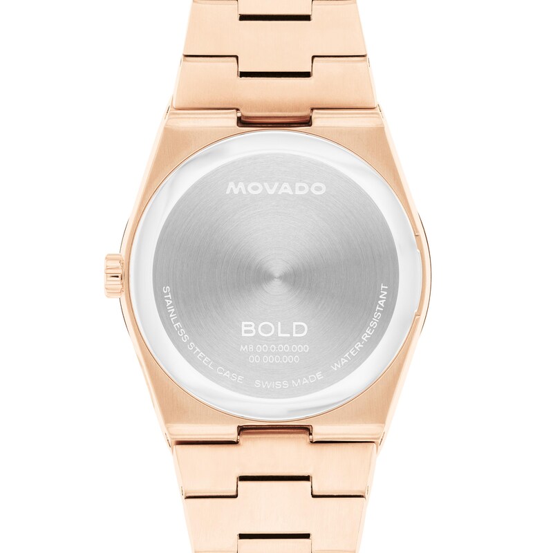 Main Image 3 of Ladies’ Movado Bold® Quest Rose-Tone IP Watch with White Dial (Model: 3601188)