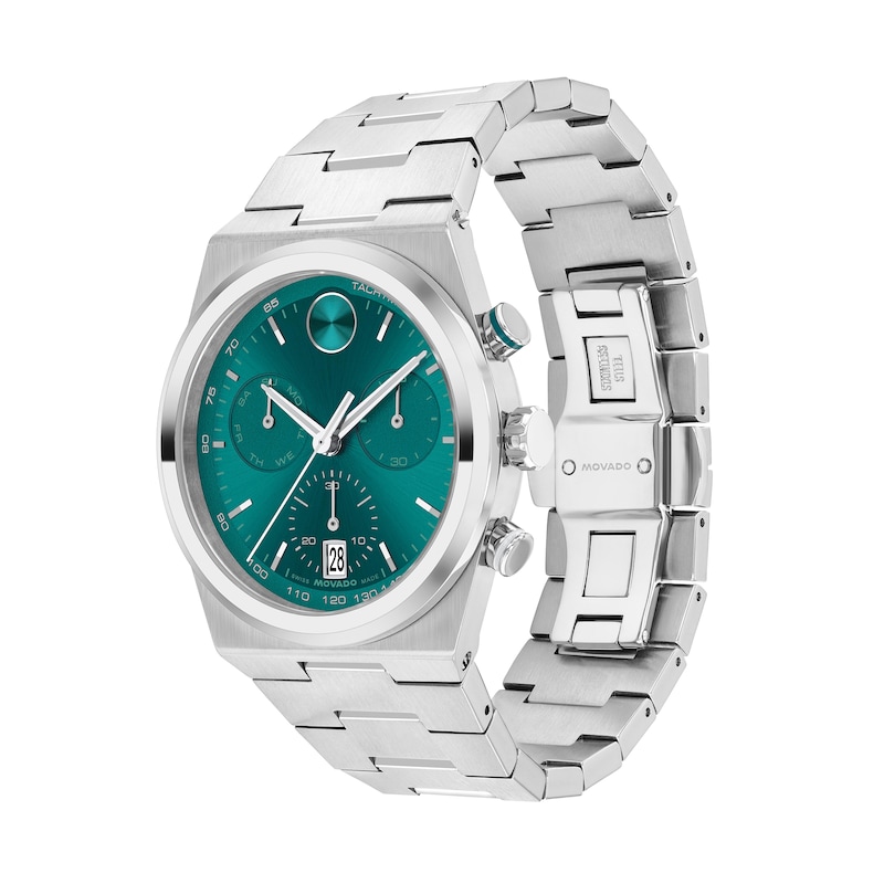 Main Image 2 of Men's Movado Bold® Quest Chronograph Watch with Green Dial (Model: 3601200)
