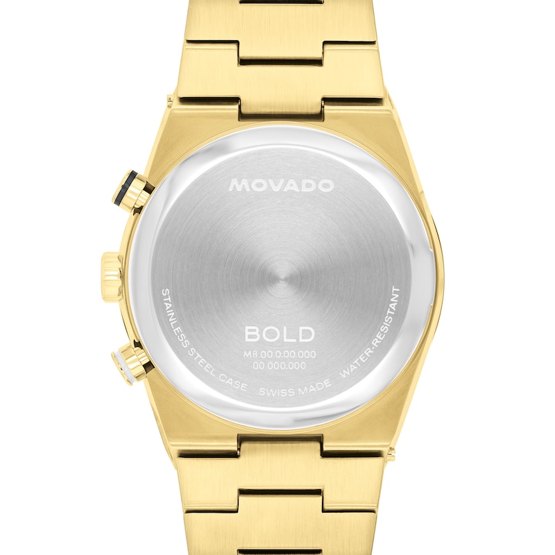 Main Image 3 of Men’s Movado Bold® Quest Gold-Tone IP Chronograph Watch with Black Dial (Model: 3601198)