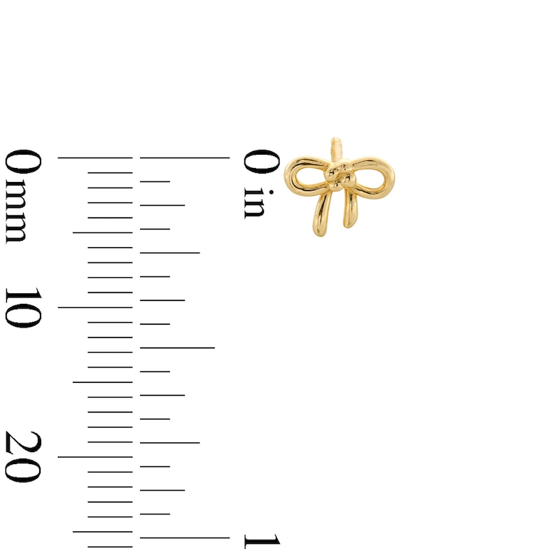 Main Image 2 of Child’s Bow Stud Earrings in 14K Gold