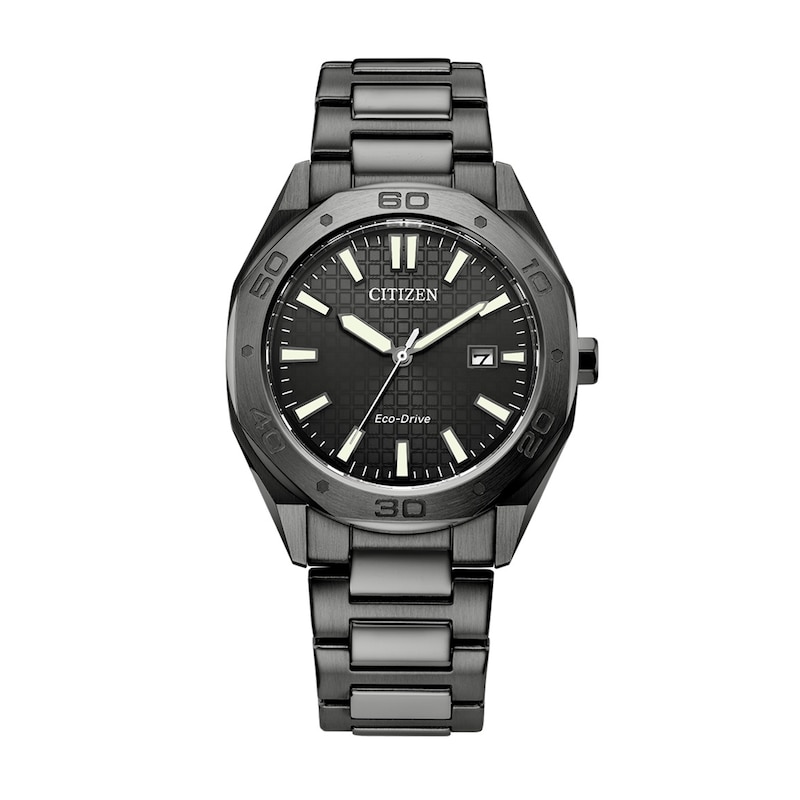 Men's Citizen Eco-Drive® Weekender Grey IP Watch with Grey Dial (Model: BM7637-81H)