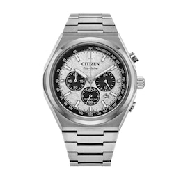 Men’s Citizen Eco-Drive® Zenshin Chrono Super Titanium™ Watch with White Dial (Model: CA4610-85A)