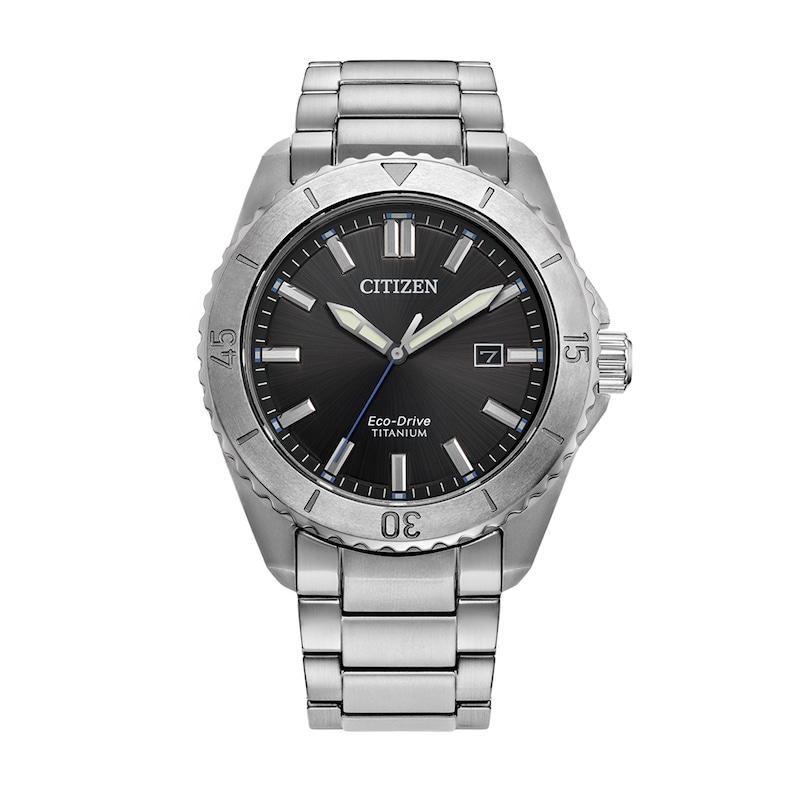 Men's Citizen Eco-Drive® Brycen Weekender Super Titanium™ Watch with Black Dial (Model: AW1840-50E)