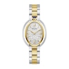 Thumbnail Image 1 of Ladies' Bulova Rubaiyat Two-Tone IP Watch with Oval White Dial (Model: 98L320)