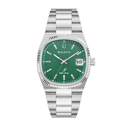 Men's Bulova Super Seville Watch with Square Green Dial (Model: 96B439)