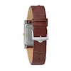 Thumbnail Image 3 of Men's Bulova Sutton Two-Tone IP Brown Leather Strap Watch with Rectangular White Dial (Model: 98B430)