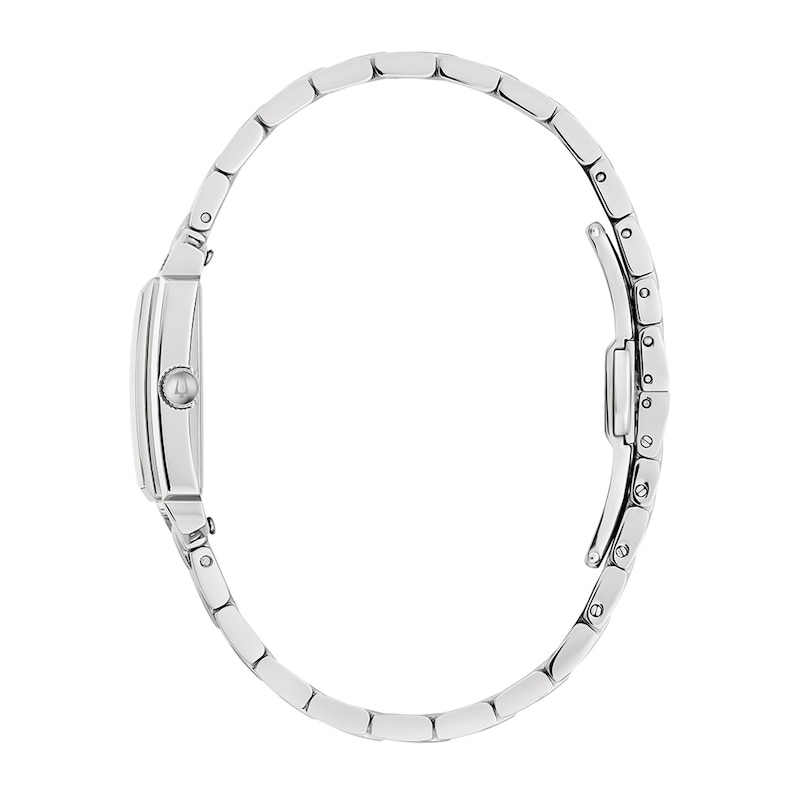 Ladies' Bulova Sutton Diamond Accent Watch with Rectangular Grey Mother-of-Pearl Dial (Model: 96P252)
