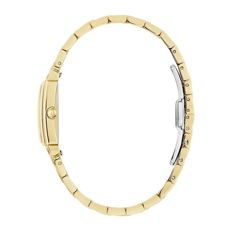 Ladies' Bulova Sutton Gold-Tone IP Watch with Rectangular Mother-of-Pearl Dial (Model: 97L177)