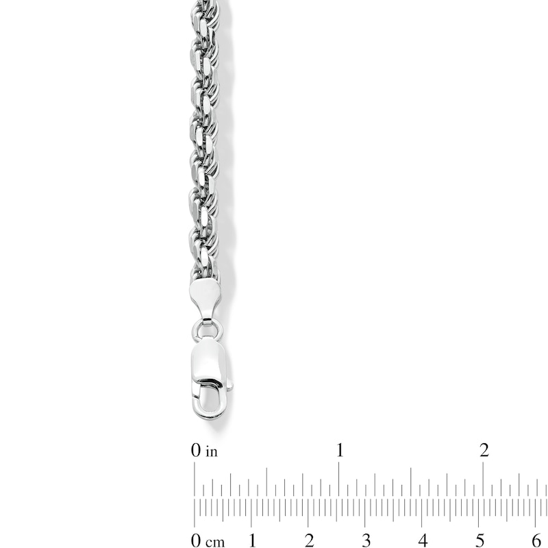 Main Image 3 of 5.6mm Diamond-Cut Rope Chain Bracelet in Solid Sterling Silver - 9.0"