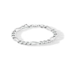 Thumbnail Image 1 of 8.9mm Diamond-Cut Figaro Chain Bracelet in Solid Sterling Silver - 9.0"