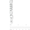 Thumbnail Image 3 of 8.9mm Diamond-Cut Figaro Chain Bracelet in Solid Sterling Silver - 9.0"