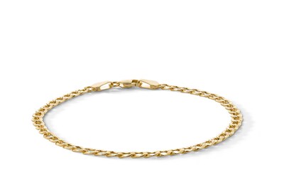 3.6mm Curb Chain Bracelet in Hollow 10K Gold - 7.25"